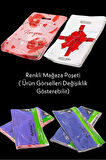 50 Adet 33x45 Cm Renkli Tavkviyeli Mağaza Poşeti 3 Numara