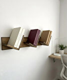 Doğal Ahşap Kitaplık, Dekoratif Tasarım Ahşap Vintage Kitaplık