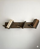 Doğal Ahşap Kitaplık, Dekoratif Tasarım Ahşap Vintage Kitaplık Cevzi