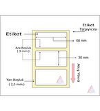 1000'li Sarım Tekli Silver Mat Barkod Etiketi 30 x 60