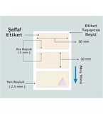 1000'li Sarım Pvc Şeffaf Etiket 30 x 50