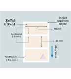 1000'li Sarım Pvc Şeffaf Etiket 40 x 60