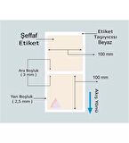 250'li Sarım Pvc Şeffaf Etiket 100 x 100