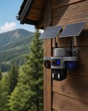 Güneş Enerjili Arıcı Kamerası 4G SIM Kartlı 9MP 3 Lens Yayla Güvenlik Kameras