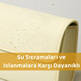 Beylini Premium Keçe Araç Bagaj Organizeri Suya Dayanıklı Pratik Taşınabilir Katlanabilir Seyahat Çantası Araç Içi Düzenleme Kutusu Bej