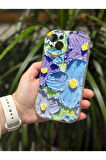 IPhone 15 Pro Max Uyumlu Çiçek Desenli Zigzaglı Telefon Kılıfı