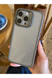 Iphone 14 Uyumlu Full Set Kılıf + Lens Koruyucu Standlı Mika Arkası Şeffaf Sararmaz Kapak