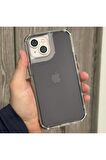 Iphone 14 Uyumlu Şeffaf Çift Katlı Space Renkli AntiShock Koruma Kutulu Telefon Kılıfı Kapak