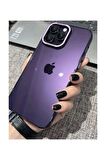 Iphone 14 Plus & 15 Plus Uyumlu Metal Tuşlu Sert Mika Sararmaz Telefon Kılıfı Kapak