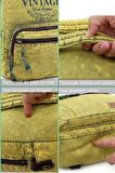 Old Cotton 5055 Rabel Zeytin Yeşili Kumaş Salaş Vintage Sırt Okul Seyahat 15inç Laptop Tablet Çantası
