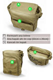 8184 New Ferdosi Salaş Camel Kanvas Omuz Postacı Laptop OkulSeyahat Günlük Outdoor Vintage Yıkamalı Pamuk Kumaş Çanta