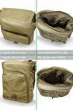 8184 New Ferdosi Salaş Camel Kanvas Omuz Postacı Laptop OkulSeyahat Günlük Outdoor Vintage Yıkamalı Pamuk Kumaş Çanta