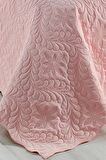 Ivy Pudra Çift Kişilik Microfiber Kapitone Yatak Örtüsü