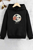 Uyguntarz Çocuk Kanagawa Oki Nami Ura Baskılı Sweatshirt