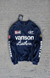 Vanson Chopper Baskılı Motorcu Pamuklu Erkek Sweatshirt