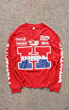 Race Day Honda Baskılı Red Uzun Kol T-shirt