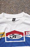 Race Day Honda Baskılı White Uzun Kol T-shirt