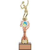 ODAK KUPA - Figürlü Kupalar - Tenis Kadın Figürlü Kupalar FG-036 C - 38 cm