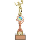 ODAK KUPA - Figürlü Kupalar - Voleybol Kadın Figürlü Kupalar FG-036 C - 38 cm