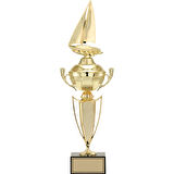 ODAK KUPA - Figürlü Kupalar - Yelken Figürlü Kupalar FG-068 A - 49 cm
