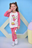 Daisy Duck Baskılı Kız Çocuk Taytlı Alt Üst Takım