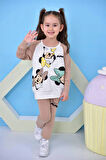 Küçük Minnie Mouse Baskılı Kız Çocuk Taytlı Alt Üst Takım