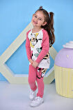 Küçük Minnie Mouse Baskılı Kız Çocuk Taytlı Alt Üst Takım