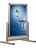 B2 50X70 cm Çift Iki Taraflı Kısa Ayak Alüminyum Reklam Poster Kaldırım Pano
