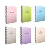 Gıpta Pastoral 96 Yp. A4 Spiralli Pp. Kapak Defter - 3 Kareli, 3 Çizgili 6'lı