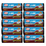 J-400 Jumbo Boy Çöp Poşeti (80 x 110 cm) 10 Lu Rulo x 10 Paket Çöp Torbası Siyah