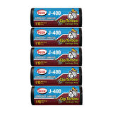 J-400 Jumbo Boy Çöp Poşeti (80 x 110 cm) 10 Lu Rulo x 5 Paket Çöp Torbası Siyah