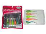WANDERSOUL Mutant 3508 Sclops Sübye 7.5cm Aromalı LRF Silikon Suni Yem 5'li Set