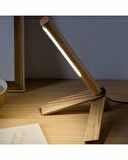 Iskandinav Ahşap Başucu Kitap Gazete Okuma Lambası Dekoratif Masif Ahşap Masa Ve Gece Lambası (Naturel)
