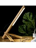 Iskandinav Ahşap Başucu Kitap Gazete Okuma Lambası Dekoratif Masif Ahşap Masa Ve Gece Lambası (Naturel)