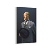 Olla 12421DD Mustafa Kemal Atatürk Dikey Dar Kanvas Tablo (Ölçü: 30X60)