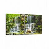 Olla 14368K2Y Doğa / Manzara Görseli Kare 2'li Yatay Kanvas Tablo (Ölçü: 65X30)