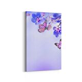Olla 11699D Orkide Çiçek Görseli Dikey Kanvas Tablo (Ölçü: 100X150)