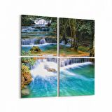 Olla 13167K4 Doğa / Manzara Görseli Kare 4'lü Kanvas Tablo (Ölçü: 145X145)