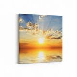 Olla 16025K Günbatımı Görseli Kare Kanvas Tablo (Ölçü: 60X60)