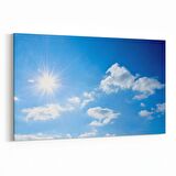 Olla 15406Y Gökyüzü Bulut Görseli  Yatay Kanvas Tablo (Ölçü: 120X80)
