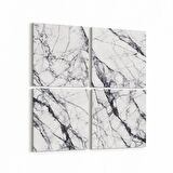 Olla 16724K4 Mermer Desen Görsel Kare 4'lü Kanvas Tablo (Ölçü: 125X125)