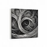 Olla 10321K Abstract Görsel Kare Kanvas Tablo (Ölçü: 25X25)