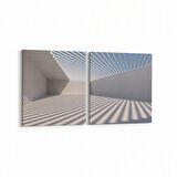 Olla 10441K2Y Abstract Tünel Görsel Kare 2'li Yatay Kanvas Tablo (Ölçü: 145X70)