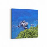 Olla 16506K Kumsal / Sahil Görseli Kare Kanvas Tablo (Ölçü: 100X100)