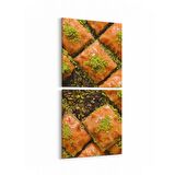 Olla 15233K2D Gıda Görseli 2'li Dikey Kanvas Tablo (Ölçü: 30X65)