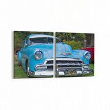 Olla 12231K2Y Araç Görseli Kare 2'li Yatay Kanvas Tablo (Ölçü: 145X70)