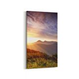 Olla 16108DD Günbatımı Görseli Dikey Dar Kanvas Tablo (Ölçü: 30X60)