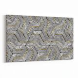 Olla 14954Y Geometrik Desen Görseli Yatay Kanvas Tablo (Ölçü: 90X60)