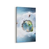 Olla 17666DD Uzay Görseli Dikey Dar Kanvas Tablo (Ölçü: 40X80)
