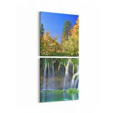 Olla 13283K2D Doğa / Manzara Görseli Kare 2'li Dikey Kanvas Tablo (Ölçü: 30X65)